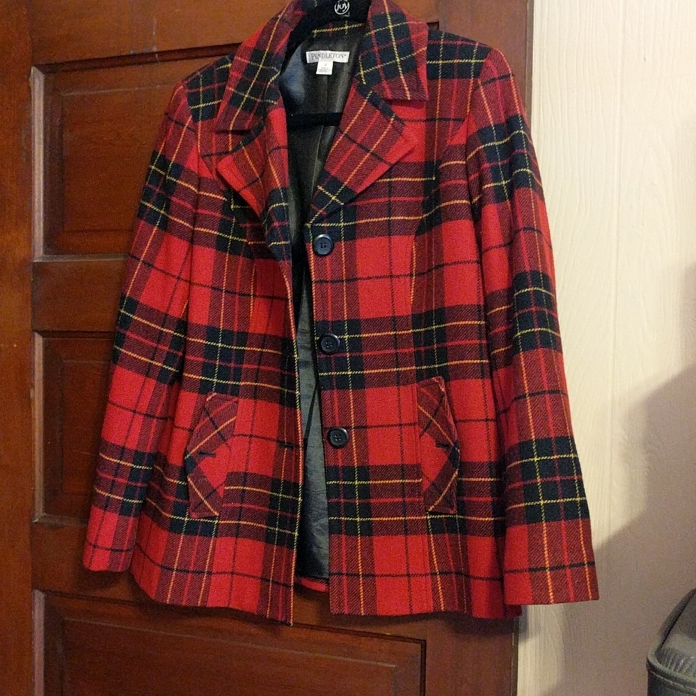 Pendleton peacoat plaid jacket
